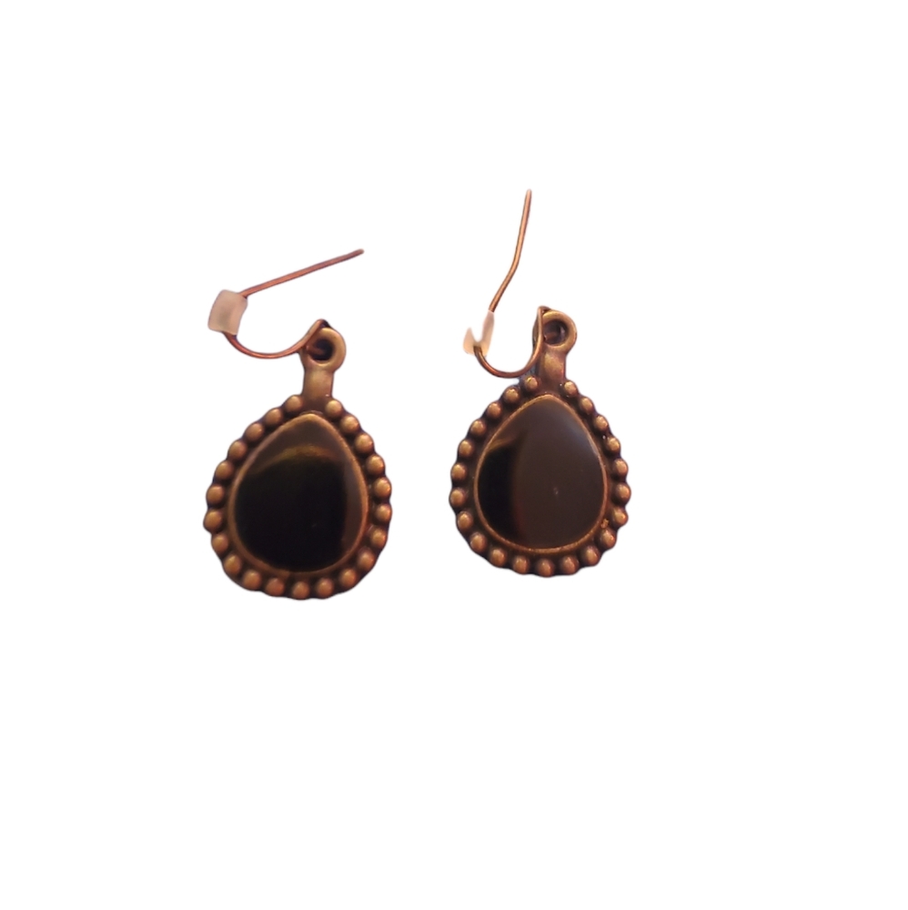Vintage black onyx earrings